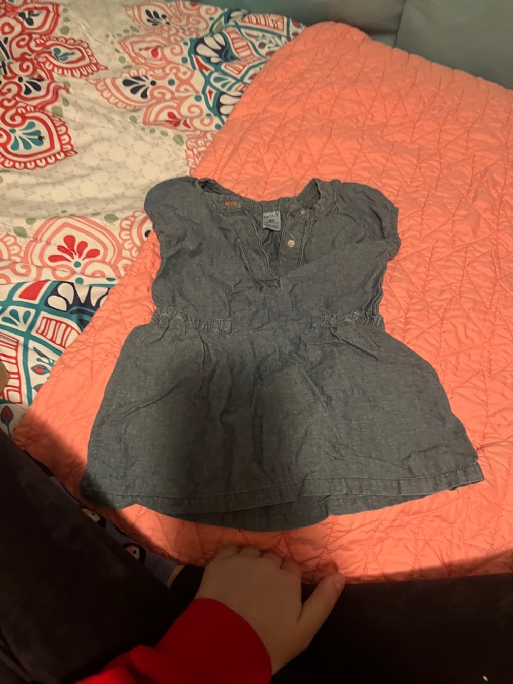Carter's denim-look blue casual girls dress